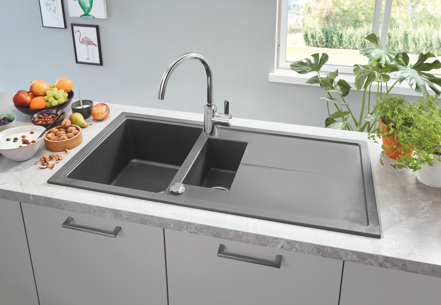 Композитна мийка для кухні Grohe K400 (31642AT0) - 3