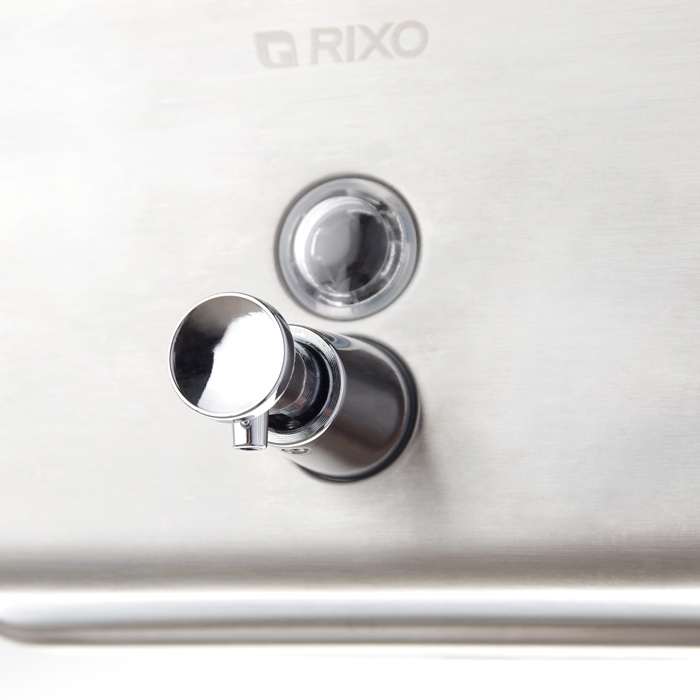 Дозатор жидкого мыла нержавеющая сталь Rixo Solido (S113) - 4