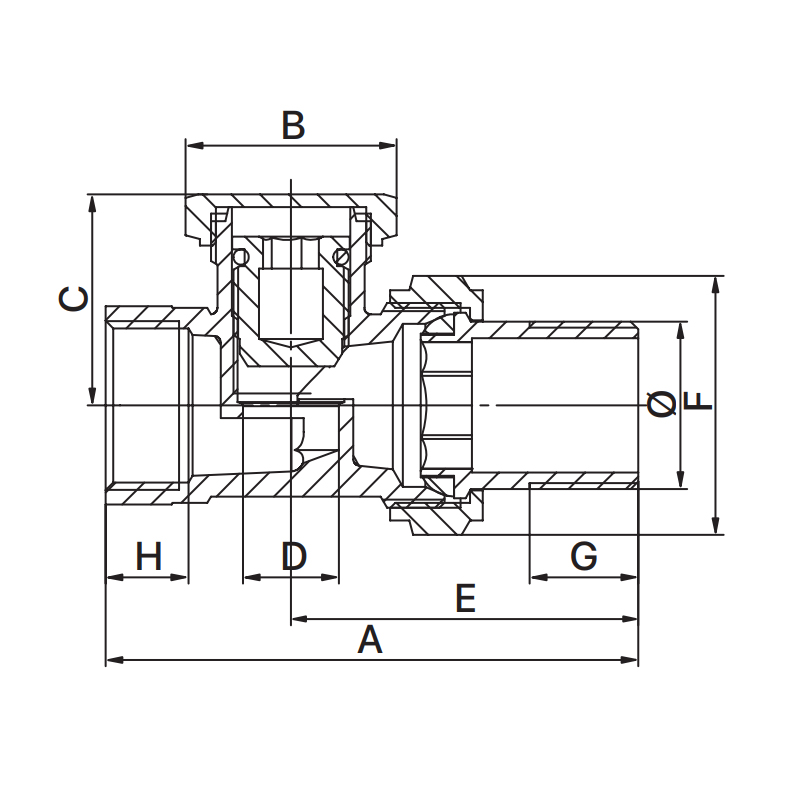 Вентиль балансировочный радиаторный Europroduct EP.0411 - 1/2x1/2 (EP6033)