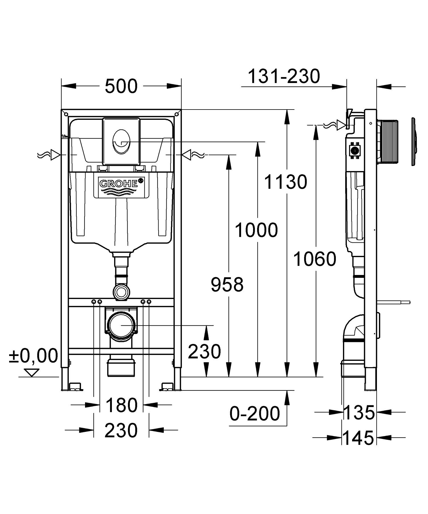 Система інсталяції для унітазу 3 в 1 Grohe Rapid SL (38721001) - 1