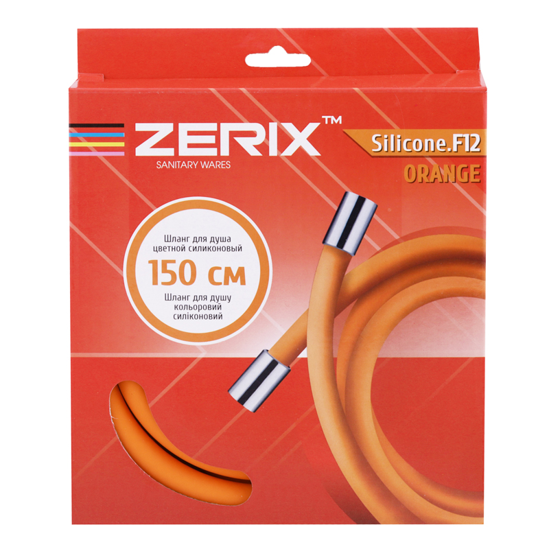 Шланг силіконовий ZERIX F12 Orange (150 см) (ZX3000) - 1