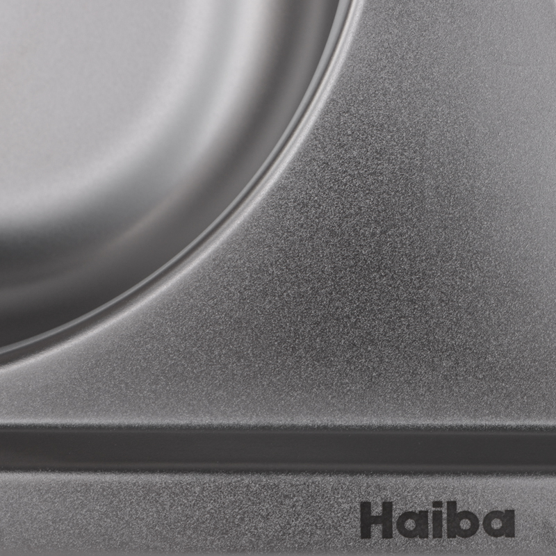Мийка кухонна HAIBA 80x49 DOUBLE (satin) (HB0652) - 1