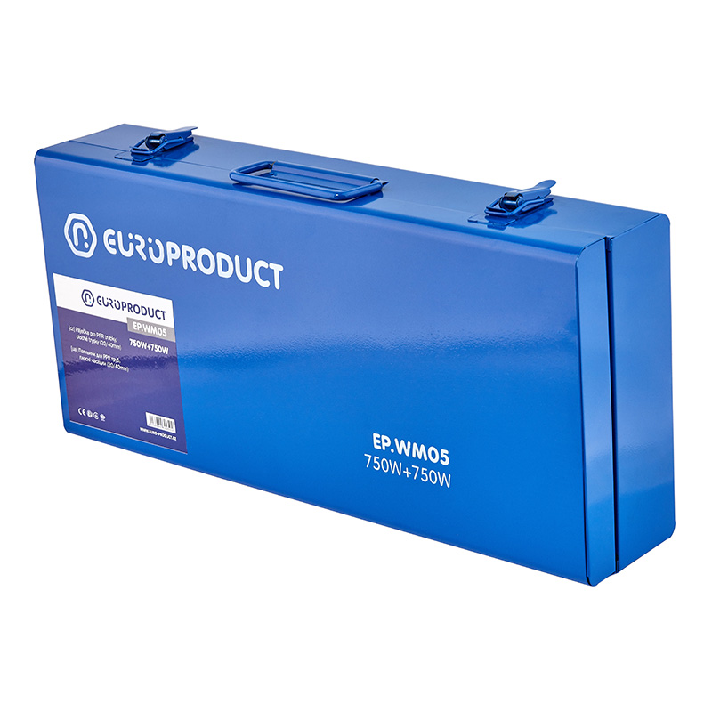 Паяльник Europroduct EP.WM05 для PPR труб (плоские насадки) 20/40mm (EP6095)