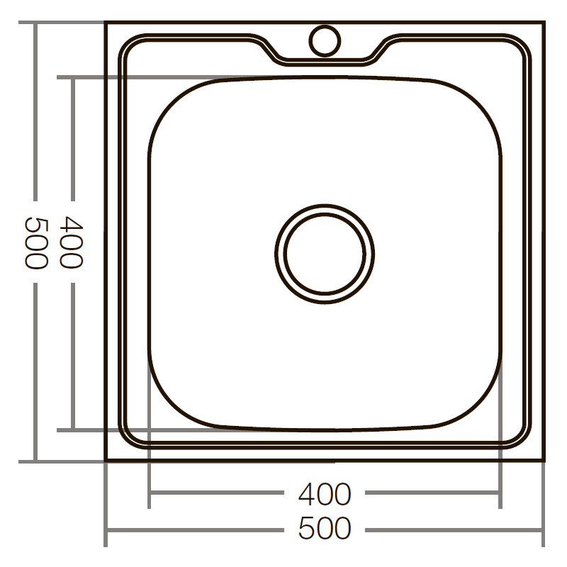 Кухонна мийка накладна ZERIX Z5050-04-160E (satin) (ZX1608)
